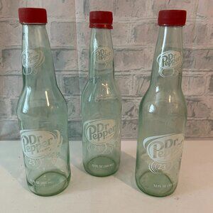 DR PEPPER COLLECTIBLE GLASS  BOTTLES